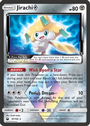 Jirachi Prism Star 097/168 [SM  Celestial Storm]  - Holofoil