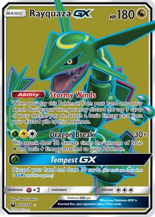 Rayquaza GX (Full Art) 160 [SM  Celestial Storm]  - Holofoil