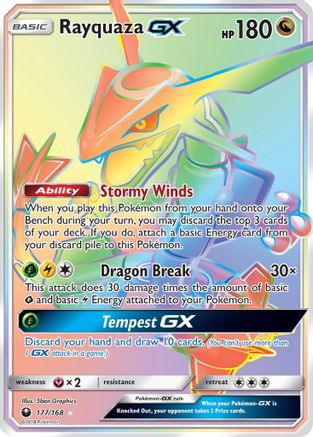Rayquaza GX (Secret) 177 [SM  Celestial Storm]  - Holofoil