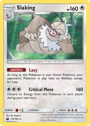 Slaking 115 [SM  Celestial Storm]  - Reverse Holofoil