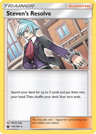Steven's Resolve 145/168 [SM  Celestial Storm]  - Reverse Holofoil