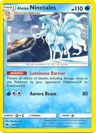 Alolan Ninetales 028/147 [Deck Exclusives]  - Holofoil
