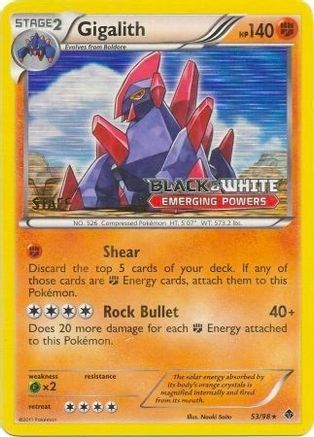 Gigalith 53/98 (Prerelease) [Staff] 053/98  - Holofoil