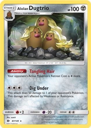 Alolan Dugtrio 087/149 [Blister Exclusives]  - Holofoil