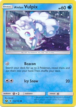Alolan Vulpix 21a/145 [Alternate Art Promos]  - Holofoil
