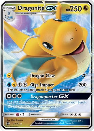 Dragonite GX 037/70 [Dragon Majesty]  - Holofoil