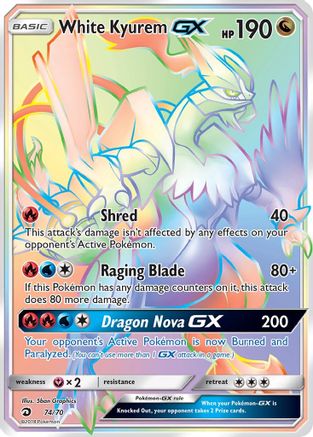 White Kyurem GX (Secret) 074 [Dragon Majesty]  - Holofoil