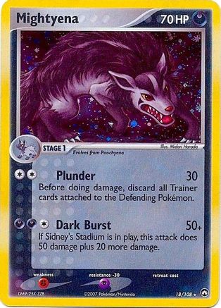 Mightyena 018/108 [Deck Exclusives]  - Holofoil