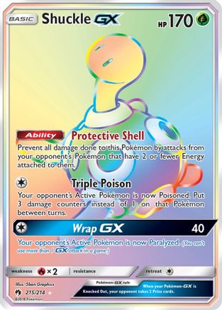 Shuckle GX (Secret) 215 [SM  Lost Thunder]  - Holofoil