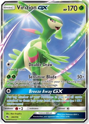 Virizion GX 034/214 [SM  Lost Thunder]  - Holofoil