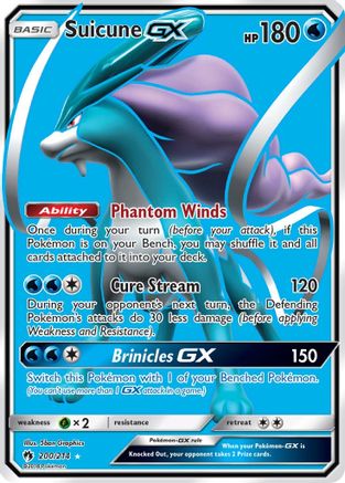 Suicune GX (Full Art) 200 [SM  Lost Thunder]  - Holofoil