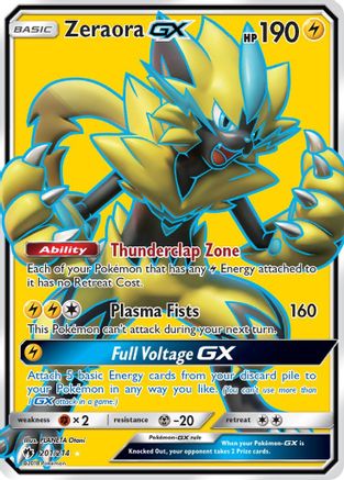 Zeraora GX (Full Art) 201 [SM  Lost Thunder]  - Holofoil