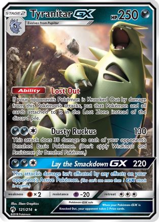 Tyranitar GX 121/214 [SM  Lost Thunder]  - Holofoil