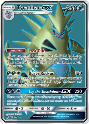 Tyranitar GX (Full Art) 203 [SM  Lost Thunder]  - Holofoil