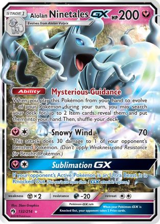 Alolan Ninetales GX 132/214 [SM  Lost Thunder]  - Holofoil