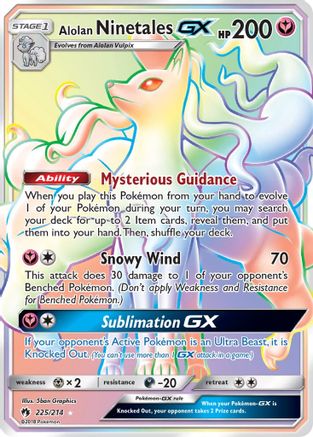 Alolan Ninetales GX (Secret) 225 [SM  Lost Thunder]  - Holofoil