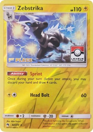 Zebstrika 082/214 [League & Championship Cards]  - Reverse Holofoil