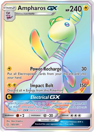 Ampharos GX (Secret) 185 [SM  Team Up]  - Holofoil