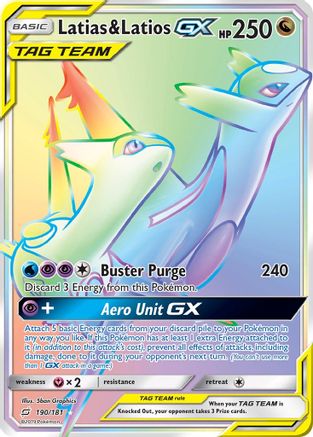 Latias & Latios GX (Secret) 190 [SM  Team Up]  - Holofoil