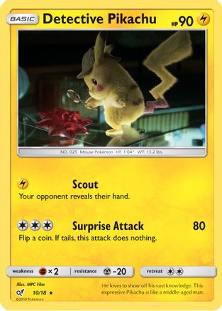 Detective Pikachu 010/18 [Detective Pikachu]  - Holofoil