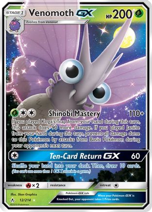 Venomoth GX 012/214 [SM  Unbroken Bonds]  - Holofoil