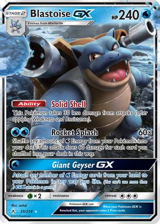 Blastoise GX 035/214  - Holofoil