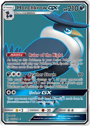 Honchkrow GX (Full Art) 202/214 [SM  Unbroken Bonds]  - Holofoil