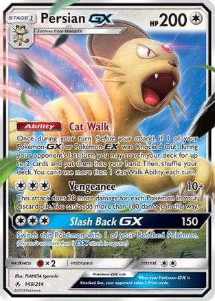 Persian GX 149/214 [SM  Unbroken Bonds]  - Holofoil