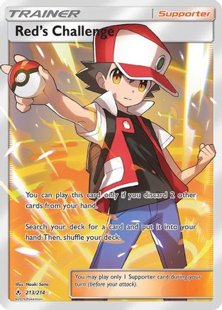 Red's Challenge (Full Art) 213 [SM  Unbroken Bonds]  - Holofoil