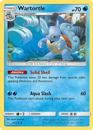 Wartortle 034/214 [Miscellaneous Cards & Products]  - Holofoil