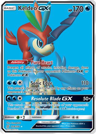 Keldeo GX (Full Art) 219  - Holofoil