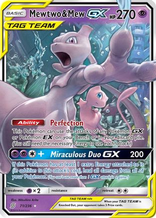 Mewtwo & Mew GX 071/236 [SM  Unified Minds]  - Holofoil