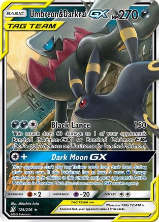 Umbreon & Darkrai GX 125/236 [SM  Unified Minds]  - Holofoil