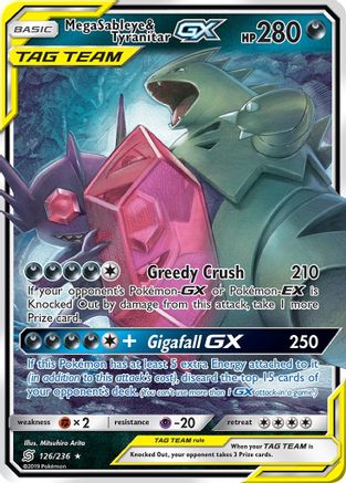 Mega Sableye & Tyranitar GX 126/236 [SM  Unified Minds]  - Holofoil