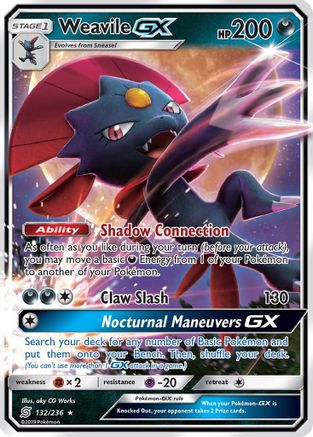 Weavile GX 132/236 [SM  Unified Minds]  - Holofoil