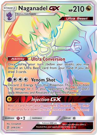 Naganadel GX (Secret) 249 [SM  Unified Minds]  - Holofoil