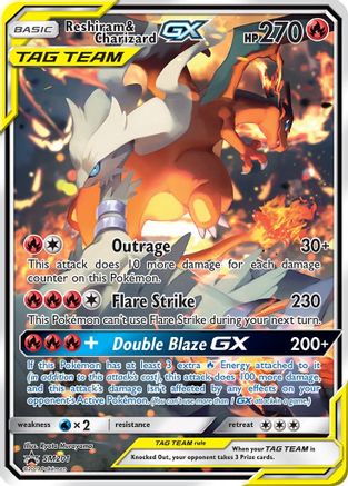 Reshiram & Charizard GX SM201 [SM Promos]  - Holofoil