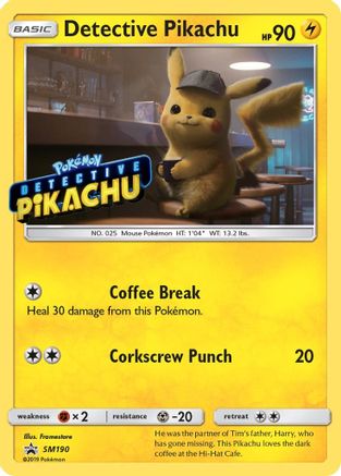 Detective Pikachu SM190 [SM Promos]  - Holofoil