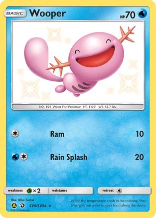 Wooper SV9/SV94 [Hidden Fates Shiny Vault]  - Holofoil