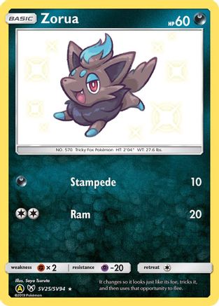 Zorua SV25/SV94 [Hidden Fates Shiny Vault]  - Holofoil