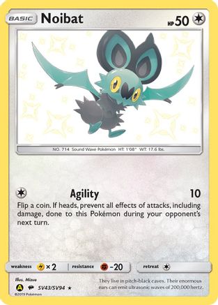 Noibat SV43/SV94 [Hidden Fates Shiny Vault]  - Holofoil