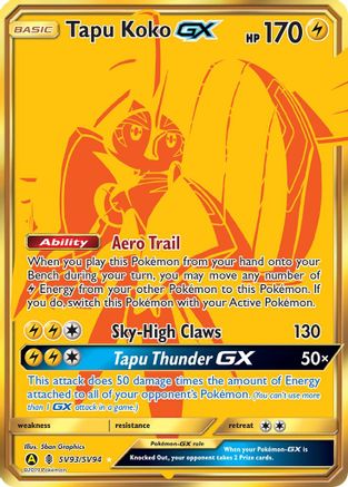 Tapu Koko GX SV93 [Hidden Fates Shiny Vault]  - Holofoil