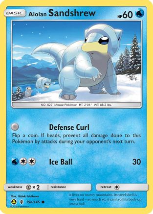 Alolan Sandshrew 19a/145 [Alternate Art Promos]  - Holofoil