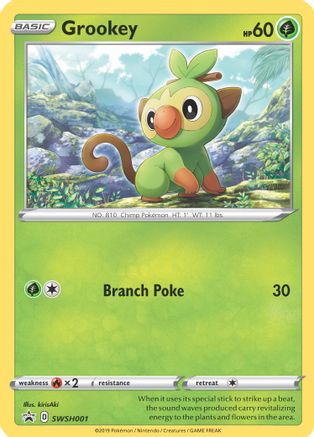 Grookey SWSH001 [SWSH Sword & Shield Promo Cards]  - Holofoil