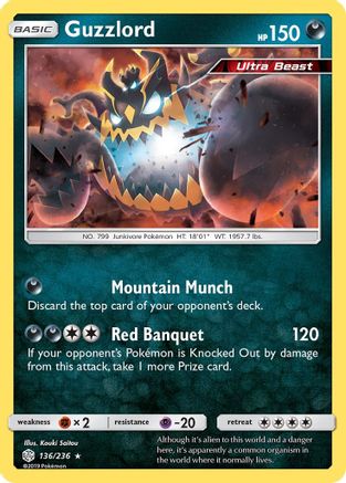 Guzzlord 136/236 [SM  Cosmic Eclipse]  - Reverse Holofoil