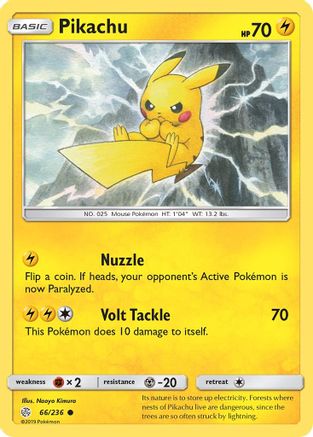 Pikachu 066/236 [SM  Cosmic Eclipse]