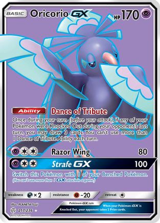 Oricorio GX (Full Art) 217 [SM  Cosmic Eclipse]  - Holofoil