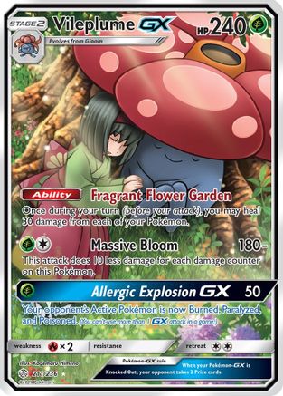 Vileplume GX (Full Art) 211 [SM  Cosmic Eclipse]  - Holofoil