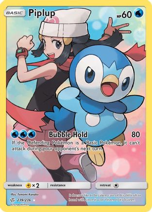 Piplup (Secret) 239/236 [SM  Cosmic Eclipse]  - Holofoil