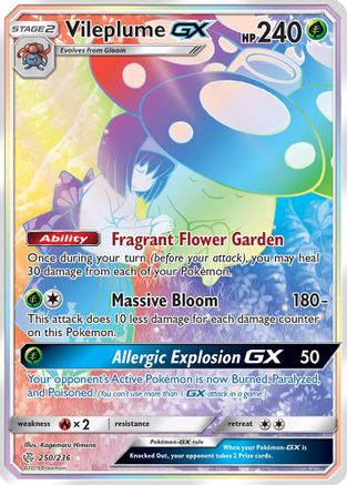 Vileplume GX (Secret) 250/236 [SM  Cosmic Eclipse]  - Holofoil